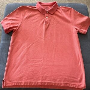 L.L.Bean Men's Orange Polo Shirt Size XXL TALL 100% Cotton